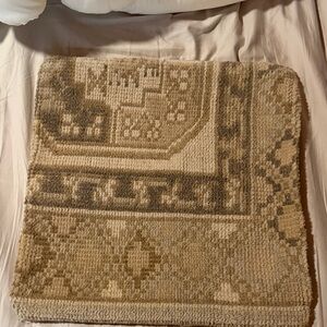Beige and Brown Patterned Rug pillow cover - pottery barn
